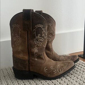Kids Smokey Mountain leather cowboy boots